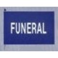 Afs Procession Flag Banners: Purple with White Funeral (Dozen) 5711077